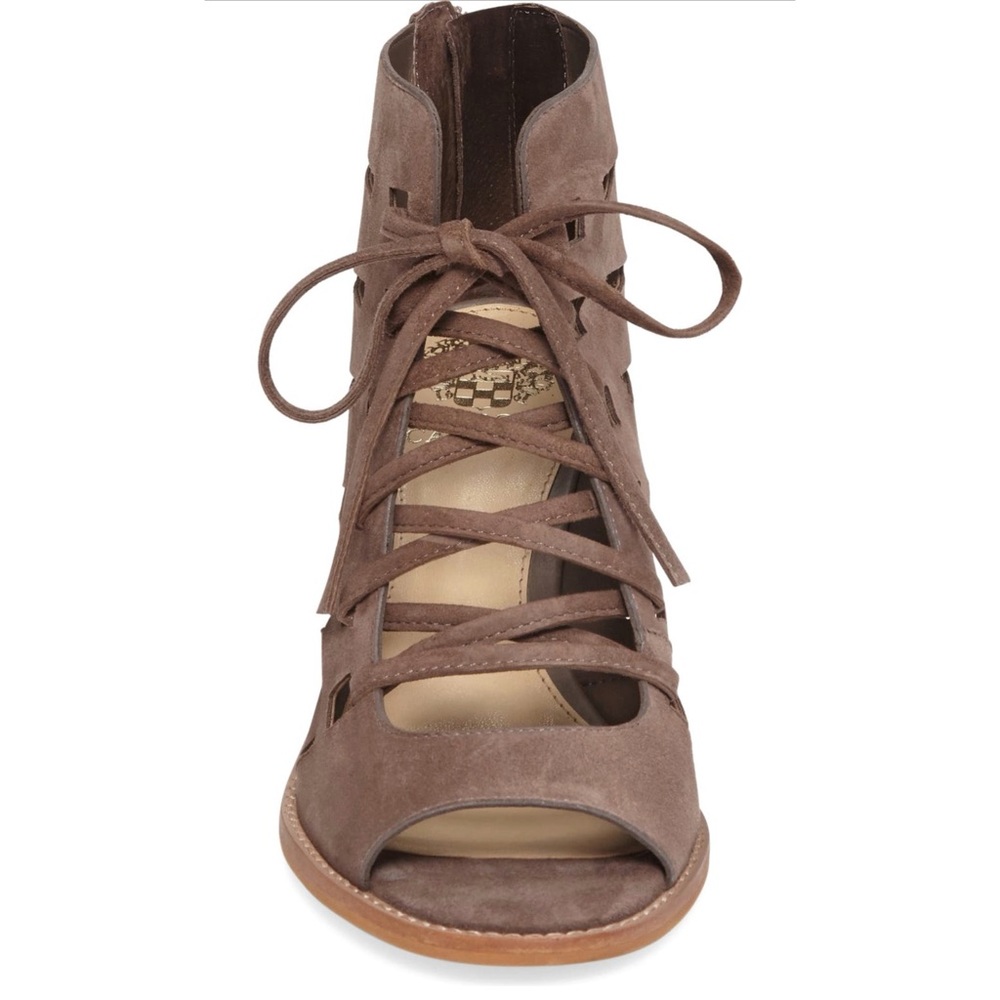 Vince Camuto open toe boots
Size 7.5
Color brown